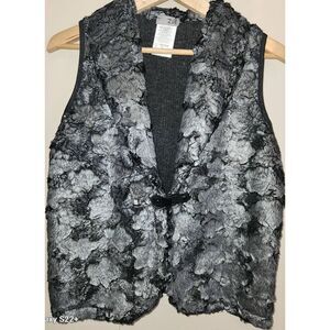 V16  ZOĒ Faux Fur Vest with a Quaint Little Snap Closure
